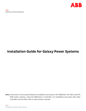 ABB Galaxy Power System Installation Manual
