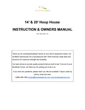 Bootstrap Farmer 20 Hoop House Instruction & Owner's Manual