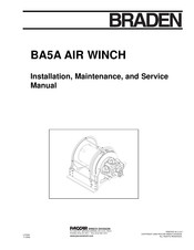 Paccar Winch BRADEN BA5A Installation Maintenance And Service Manual