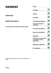 Siemens SIMOTION D445-2 Commissioning And Hardware Installation Manual