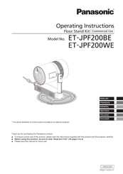Panasonic ET-JPF200WE Operating Instructions Manual