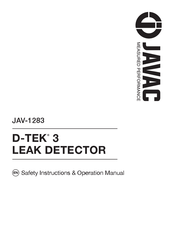JAVAC JAV-1283 Safety Instructions & Operation Manual