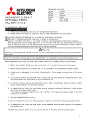 Mitsubishi Electric PAC-SNH11HS-E Installation Manual