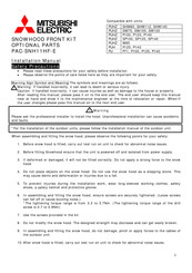 Mitsubishi Electric PAC-SNH11HF-E Installation Manual