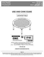 Home Decorators Collection 100 796 8778 Use And Care Manual