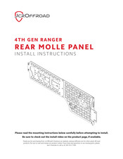 Jcroffroad REAR MOLLE PANEL Install Instructions Manual