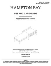 Hampton Bay WOODFORD FRN-801820-CL Use And Care Manual
