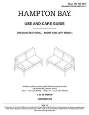 HAMPTON BAY ORLEANS FRN-801960-S2-1 Use And Care Manual