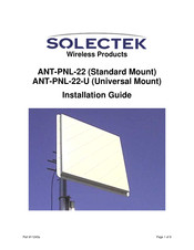 Solectek ANT-PNL-22-U Installation Manual