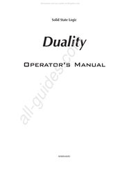 Solid State Logic Duality Operator's Manual
