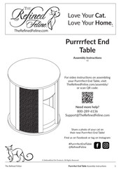 Refined Feline Purrrrfect End Table Assembly Instructions Manual