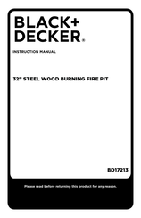 Black & Decker BD17213 Instruction Manual