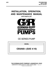 GORMAN-RUPP PUMPS CE6A60- Installation, Operation And Maintenance Manual