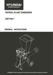 Hyundai power products HBT196-1 Original Instructions Manual