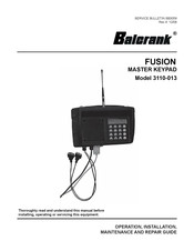 Balcrank FUSION 3110-013 Operation, Installation, Maintenance And Repair Manual