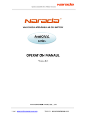 Narada Ares OPzV Series Operation Manual