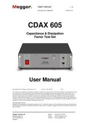Megger CDAX 605 User Manual