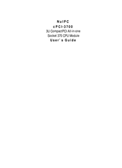 ADLINK Technology NuIPC cPCI-3700 User Manual