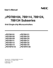 NEC mPD789124 User Manual