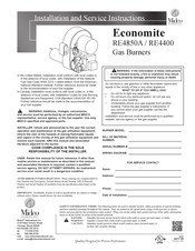 Midco Economite RE4400 Installation And Service Instructions Manual