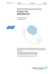 Endress+Hauser PROFIBUS DP Proline 100 Brief Operating Instructions