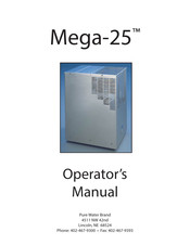 Pure Water Mega-25 Operator's Manual