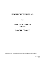 AVO CB-845X Instruction Manual