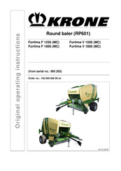 Krone Fortima F 1250 MC Original Operating Instructions