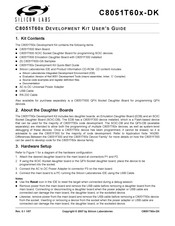 Silicon Laboratories C8051T60x-DK User Manual