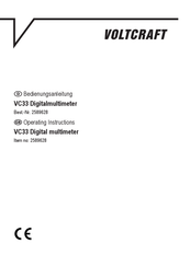 VOLTCRAFT VC33 Operating Instructions Manual