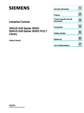 Siemens SIRIUS Soft Starter 3RW5 PCS 7 Library Getting Started