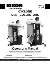 Rikon Power Tools POWER TOOLS 60-1750 Operator's Manual