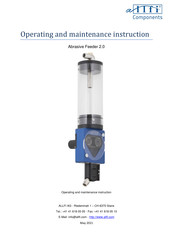 allfi Abrasive Feeder 2.0 Assembly, Operating And Maintenance Instruction