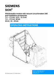 Siemens SION 3AE Operating Instructions Manual