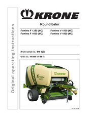 Krone Fortima F 1250 MC Original Operating Instructions
