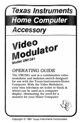 Texas Instruments UM138l Operating Manual