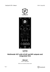 CubuSynth VCFA Manual