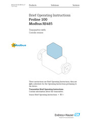 Endress+Hauser Proline 100 Modbus RS485 Brief Operating Instructions