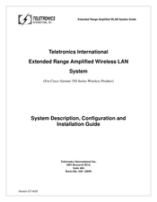 Teletronics International ANT-O2412 System Description, Configuration And Installation Manual