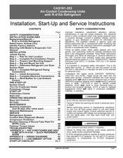 Carrier CAS303 Series Installation, Start-Up And Service Instructions Manual