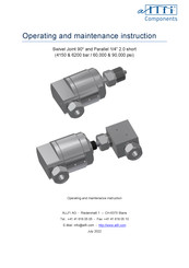 allfi 921300-P Assembly, Operating And Maintenance Instruction