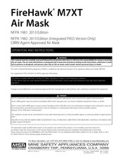 Firehawk M7XT Operation And Instructions Manual