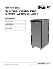 Metro DataVac INSULATION ARMOUR PLUS C5 4 Series Instructions For Use Manual