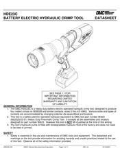 DMC HDE23C Advance Information Datasheet