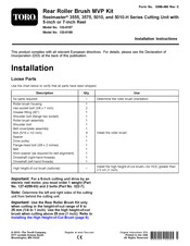 Toro 133-0158 Installation Instructions Manual