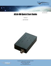 NAL RESEARCH CORPORATION A3LA-RM Quick Start Manual