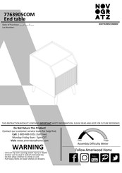 Novogratz 7763905COM Manual