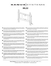 Sanus Systems VisionMount ML22 Manual