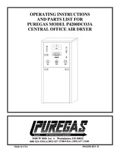 Puregas P4200DCO3A Operating Instructions And Parts List Manual