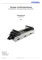 GRESSEL S2 Installation And Operating Instructions Manual